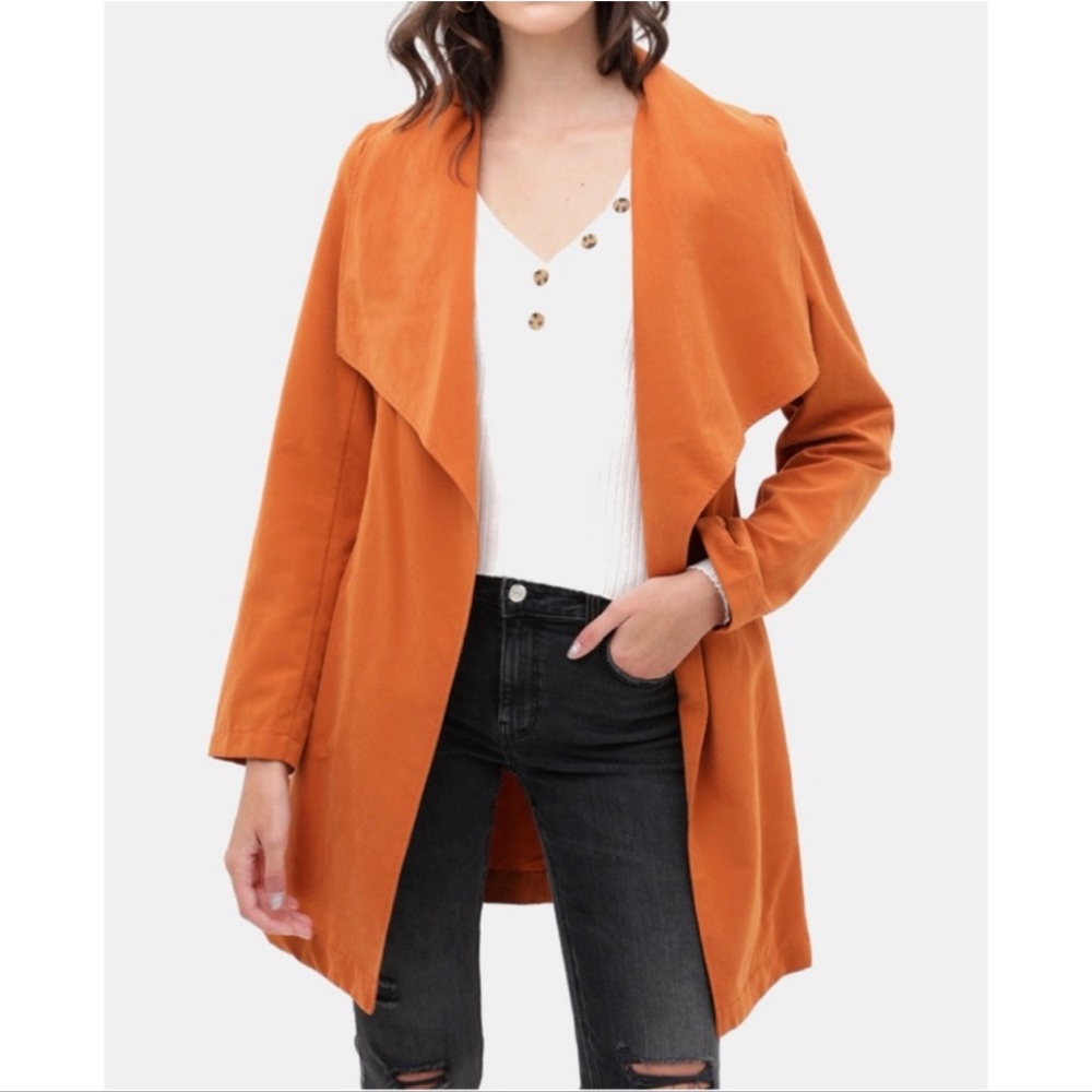 Belted Collard Trench Coat - Picture 1 of 4